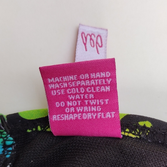 Deb Y2K Leopard Sequin Neon Multicolor Bikini Swim Top Medium - Picture 11 of 12